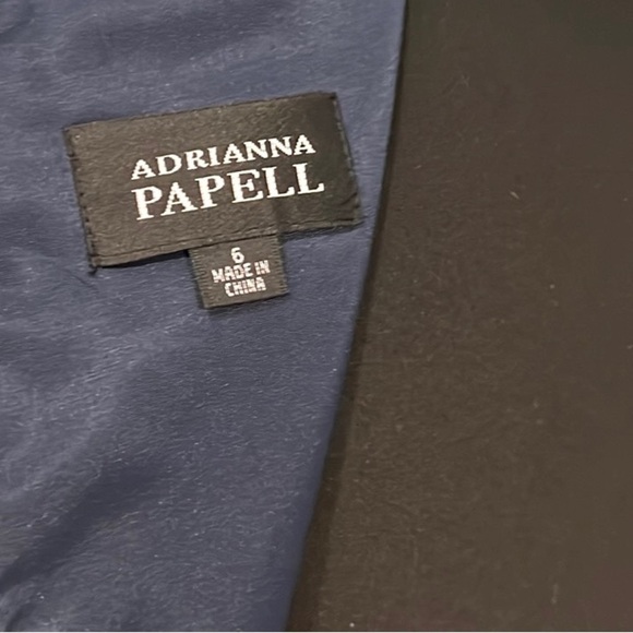 💙ADRIANNA PAPELL, Gorgeous Split Neck Watercolor Floral Sheath Dress, Like New - Picture 4 of 16